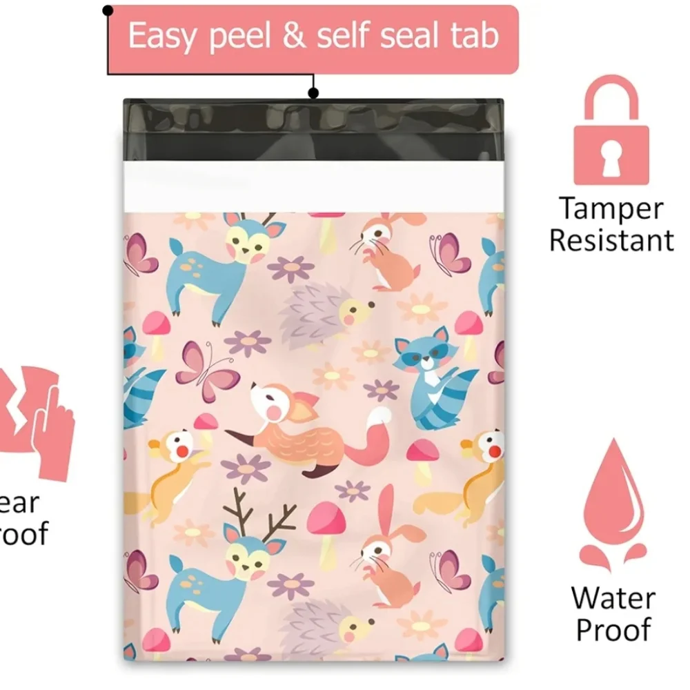 Forest Critters Polymailer Shipping Bags